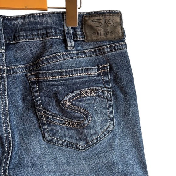 Silver Jeans Elyse Straight Leg 31 x 30 Stretch Mid Rise Curvy Fit - Picture 13 of 15